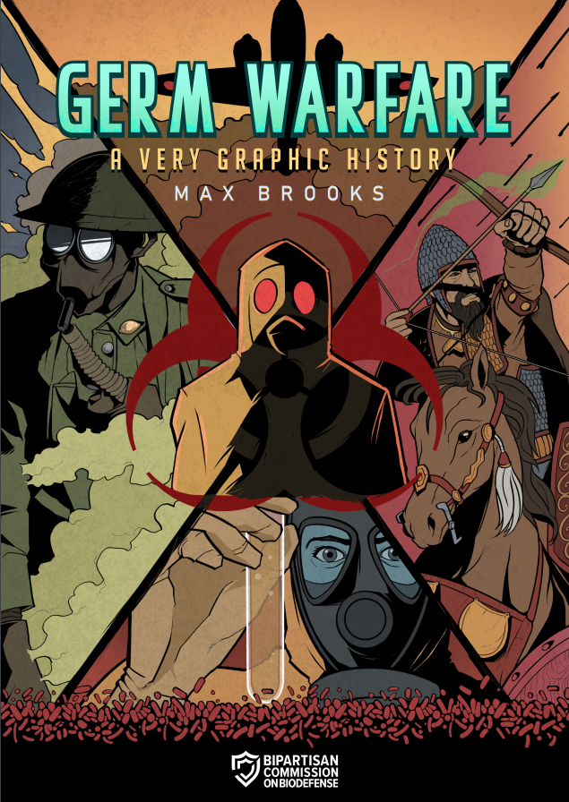 image of graphic novel Germ Warfare: A Very Graphic History by Max Brooks, select to hear audio or see video or read